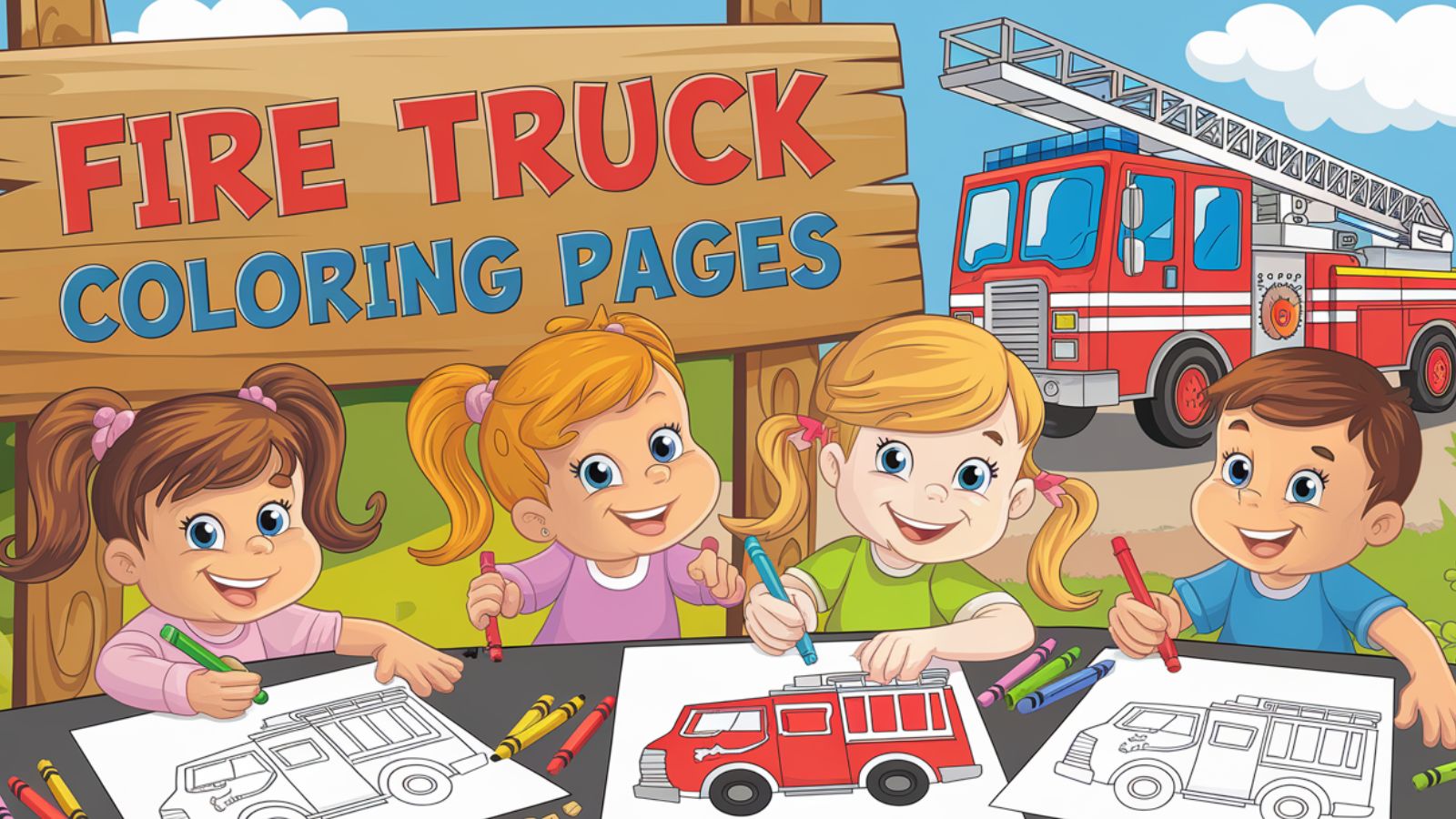Fire Truck Coloring Pages –  Free PDF Printables 🚒🔧🚛