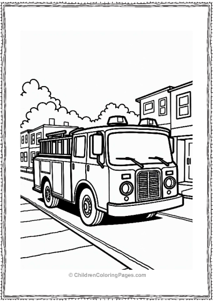 Fire Truck In Action Free PDF Printable