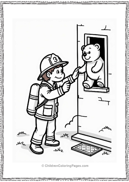 Firefighter Rescue Practice With Teddy Bear Free PDF Printable