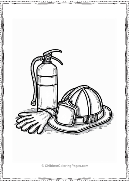 Firefighter Safety Equipment Outline Free PDF Printable
