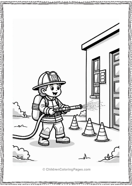 Firefighter Training With Hose Free PDF Printable