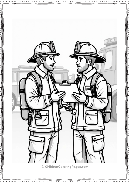 Firefighters Reviewing Training Plan Free PDF Printable