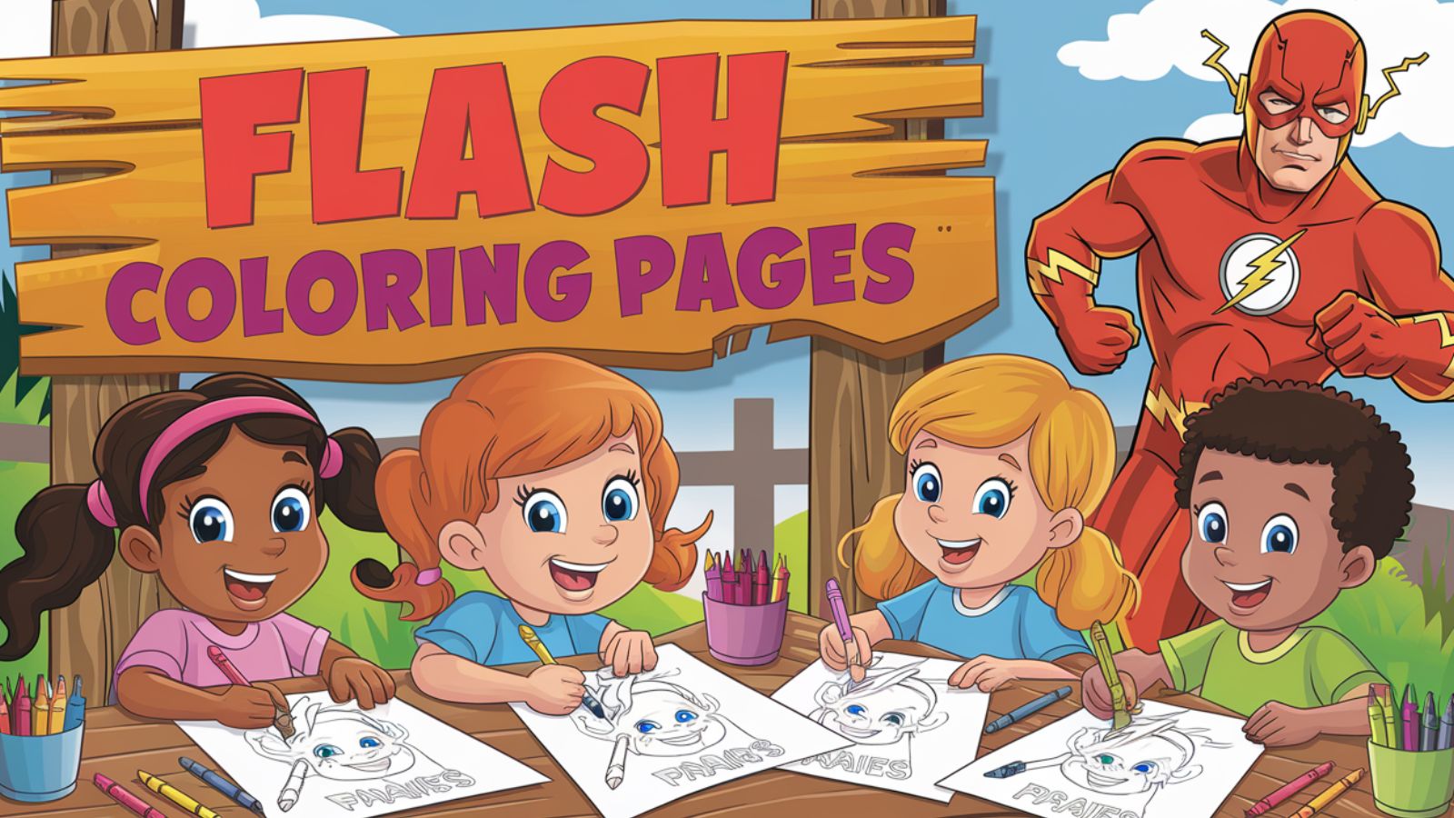 Flash Coloring Pages – Free PDF Printables 🦸‍♂️⚡🏃‍♂️