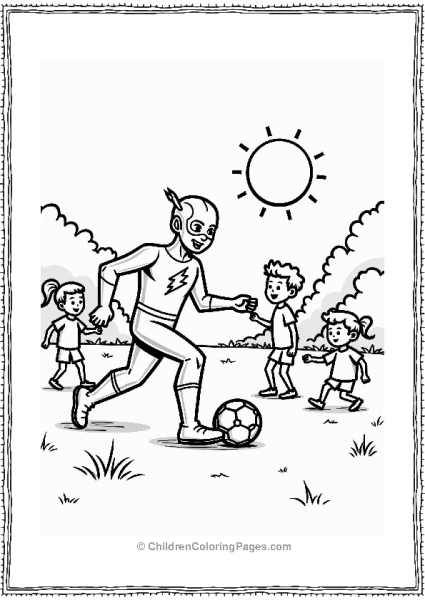 Flash Playing Soccer With Kids Free PDF Printable