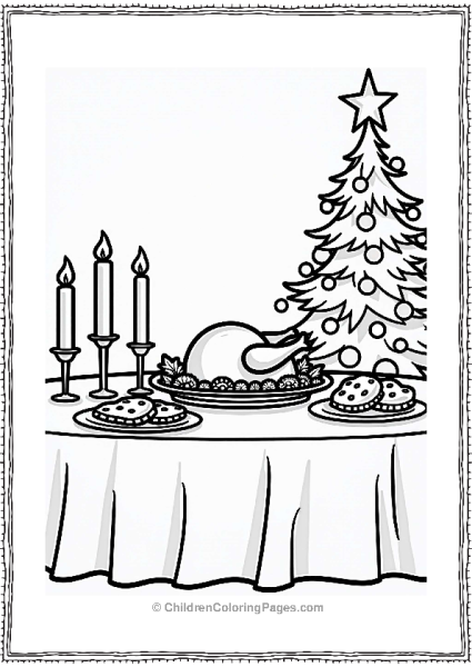 Food Festive Christmas Dinner Table Free PDF Printable