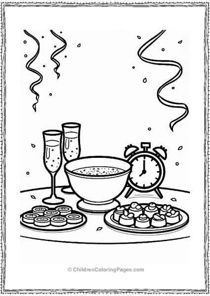 Food New Years Eve Celebration Free PDF Printable