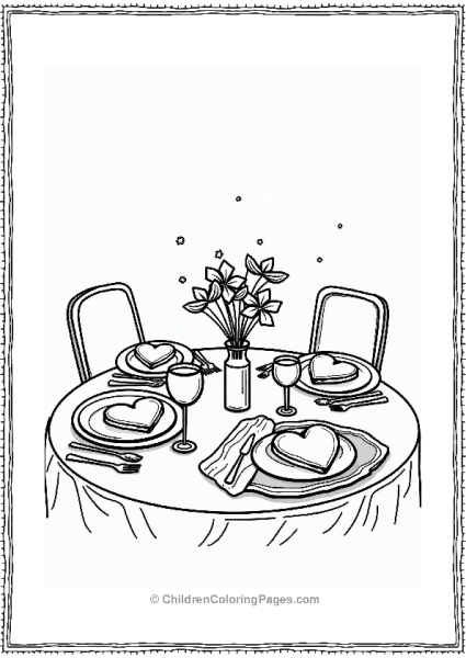 Food Valentines Day Dinner Table Free PDF Printable