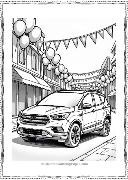 Ford Escape At A Festival Celebration Free PDF Printable
