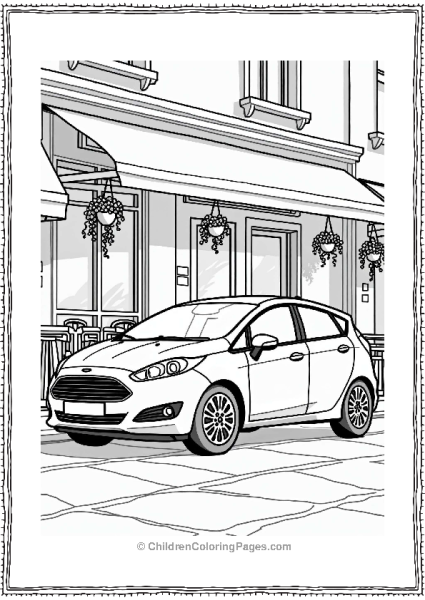 Ford Focus At A Cafe Free PDF Printable