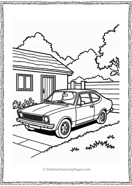Ford Pinto In A Driveway Free PDF Printable
