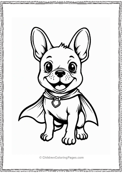 French Bulldog Superhero Free PDF Printable