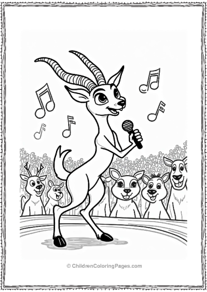 Gazelle Concert In Zootopia Free PDF Printable