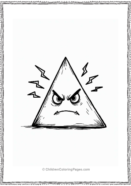 Geometric Angry Triangle With Frustration Lines Free PDF Printable