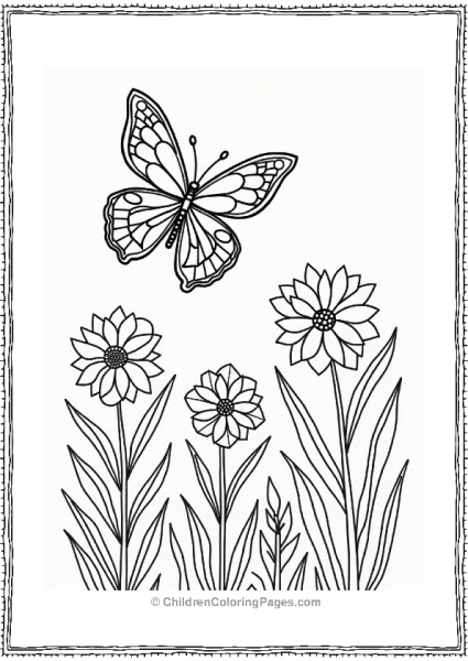Geometric Butterfly In A Shape Garden Free PDF Printable