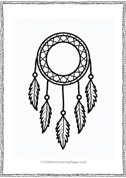 Geometric Dreamcatcher Design For Kids Free PDF Printable