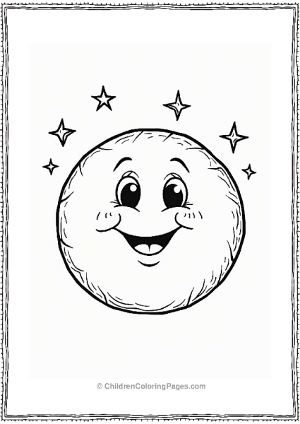 Geometric Happy Circle With Stars Free PDF Printable