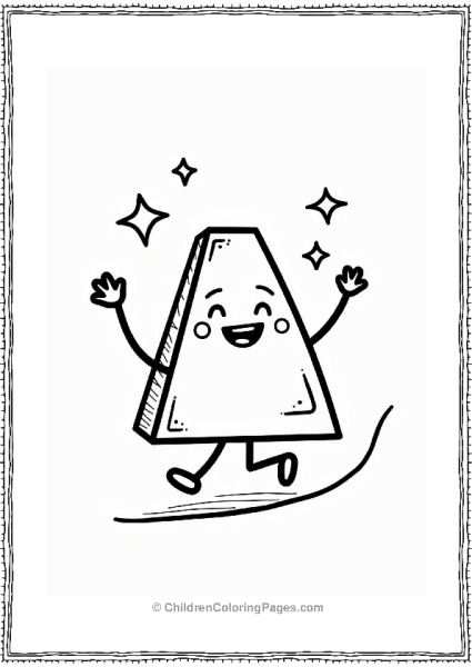 Geometric Joyful Trapezoid With Sparkles Free PDF Printable