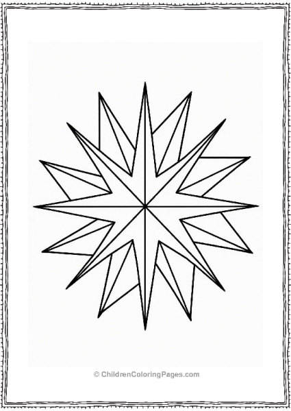 Geometric Radiating Star Shapes Free PDF Printable