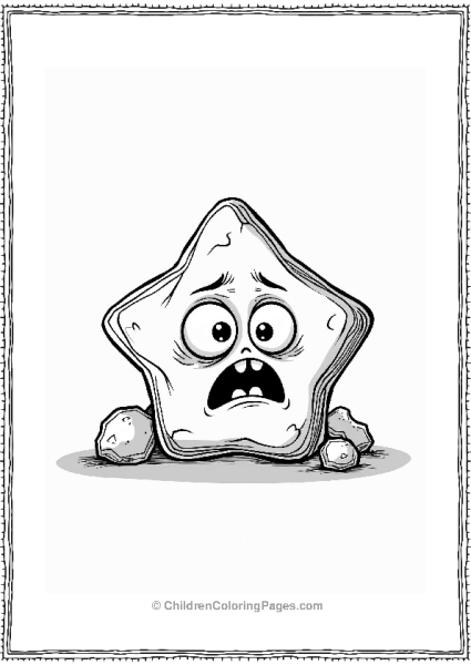 Geometric Scared Pentagon Behind A Rock Free PDF Printable