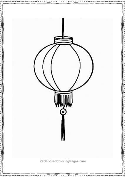 Geometric Shapes Chinese Lantern Outline Free PDF Printable
