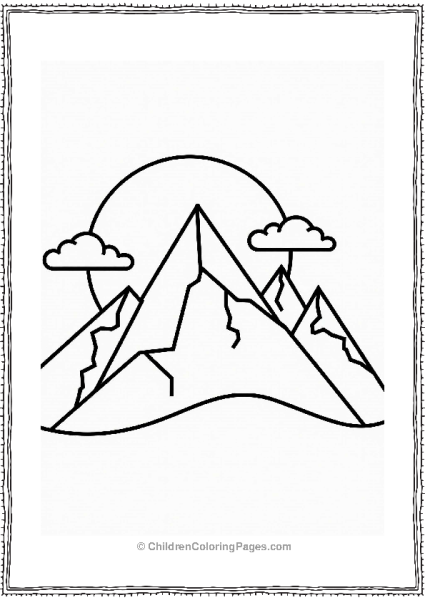 Geometric Shapes Of A Mountain Range Free PDF Printable