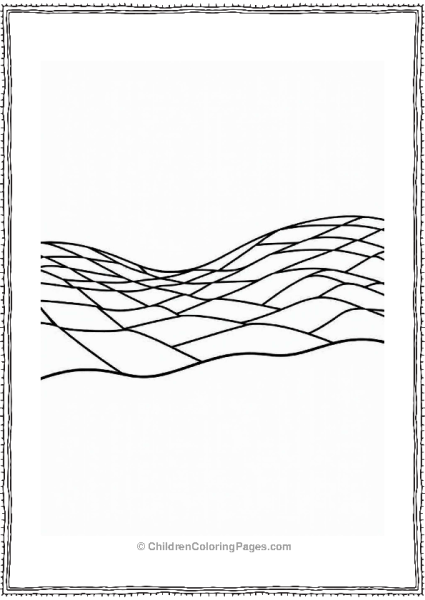 Geometric Wave Of Squares Coloring Page Free PDF Printable