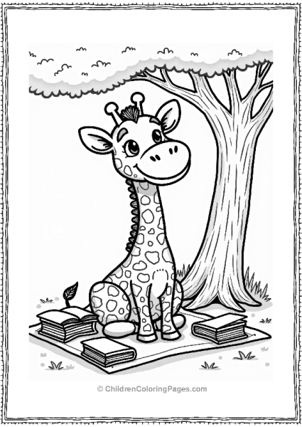 Giraffe Story Time Under A Tree Free PDF Printable