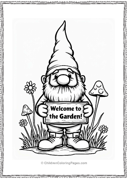 Gnome Welcome To The Garden Free PDF Printable