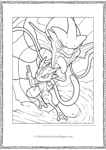 Greninja And Gyarados Free PDF Printable