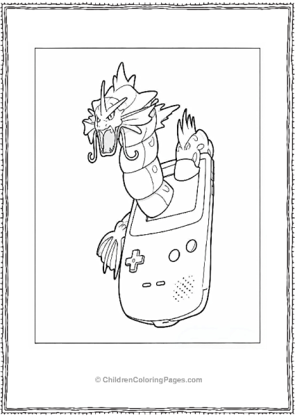 Gyarados Coming Out Of Game Free PDF Printable
