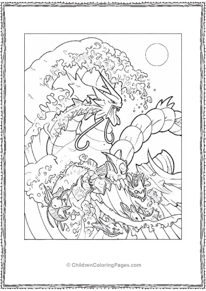 Gyarados In Water Free PDF Printable