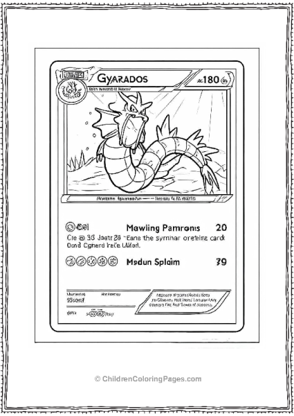 Gyarados Pokemon Card Free PDF Printable