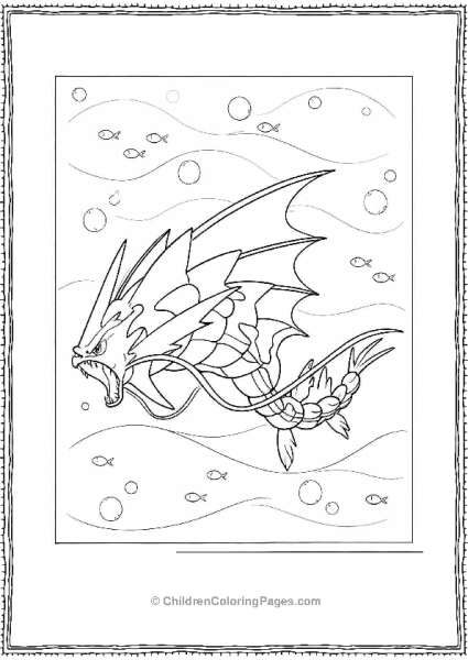 Gyarados With A Menancing Expression Free PDF Printable