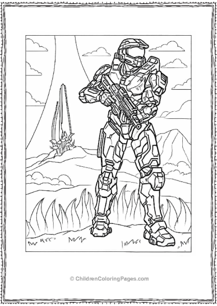 Halo Coloring Page Free PDF Printable