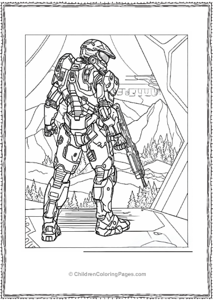 Halo Master Chief In Air Ship Free PDF Printable