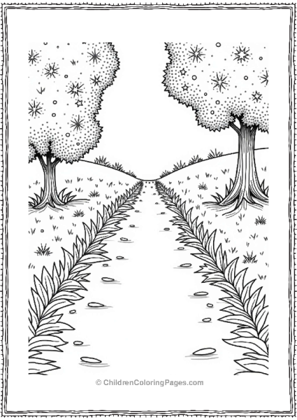 Leaf Covered Pathway Free PDF Printable