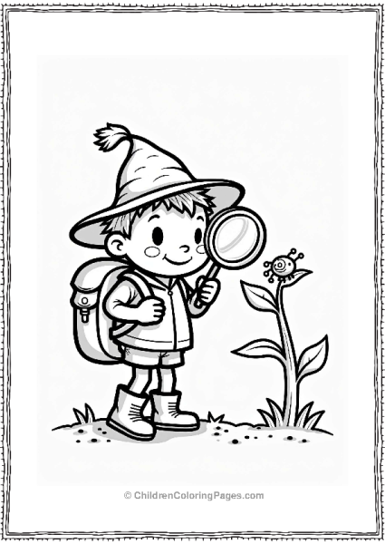 Leaf Explorer Examining A Bug Free PDF Printable