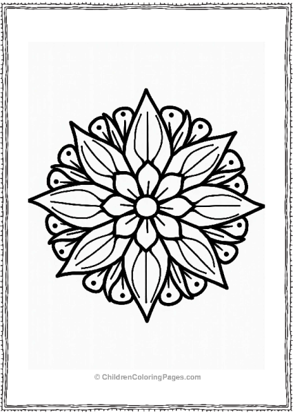 Leaf Mandala Design For Kids Free PDF Printable