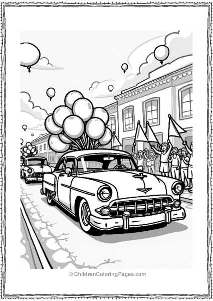 Lowrider Car In A Festive Parade Free PDF Printable