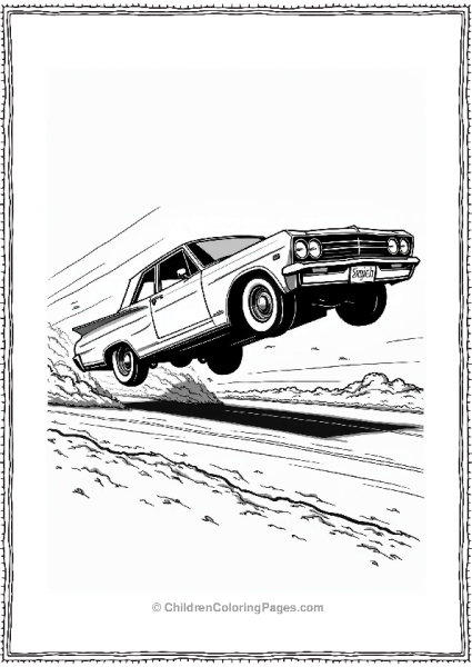 Lowrider Car In Motion Free PDF Printable