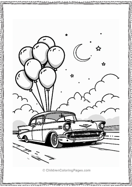 Lowrider Car Parade In The Night Sky Free PDF Printable