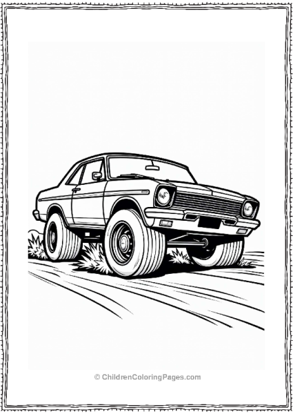 Lowrider Car With Spinning Wheels Free PDF Printable