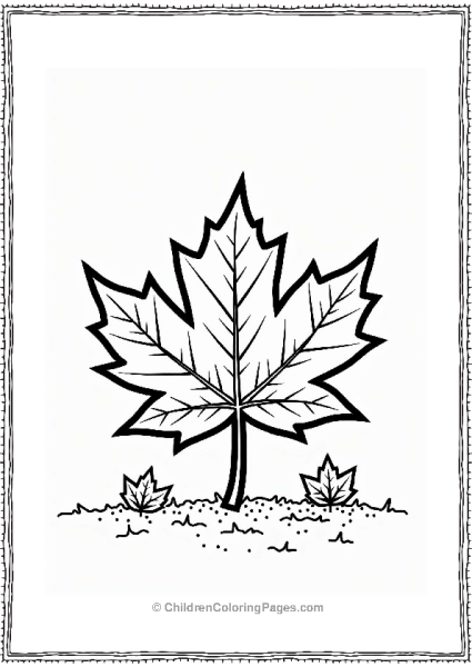 Maple Leaf With Smaller Leaves Free PDF Printable