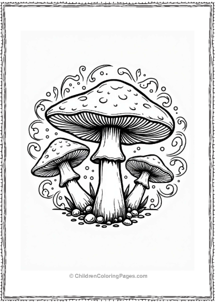 Mushroom Caps In Circular Pattern Free PDF Printable