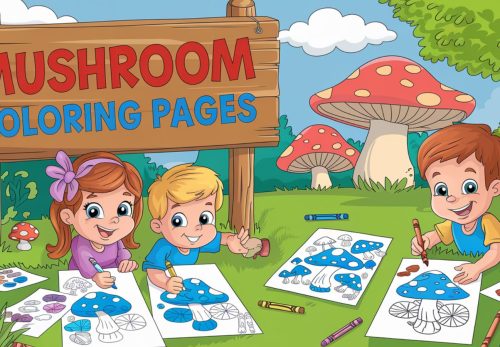 Mushroom Coloring Pages – Free PDF Printables 🍄🎨🌿