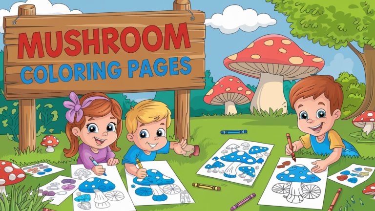 Mushroom Coloring Pages