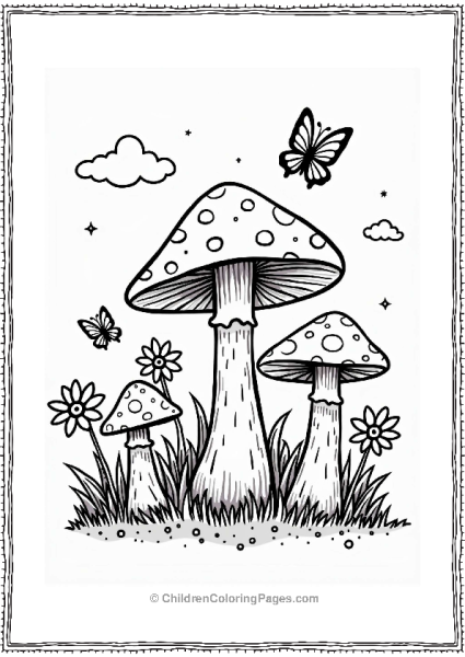 Mushroom Fairy Playground Scene Free PDF Printable