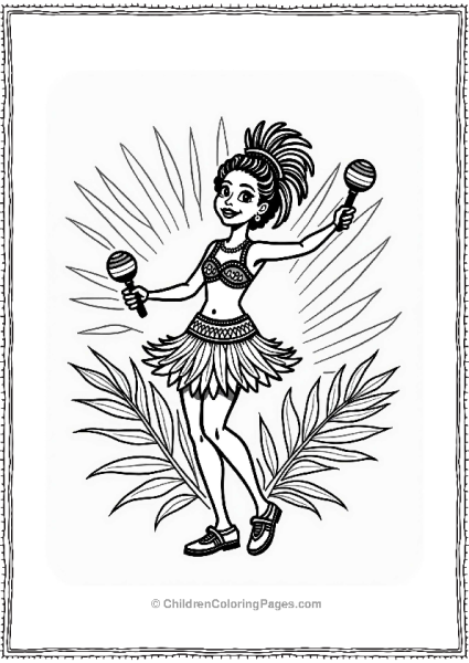Music Brazilian Samba Dancer With Maracas Free PDF Printable