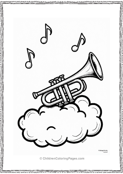 Music Bright Trumpet On A Cloud Free PDF Printable