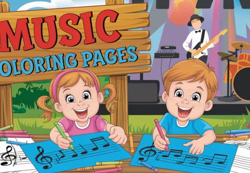 Music Coloring Pages – Free PDF Printables 🎹🥁🎵🎨